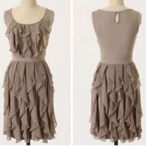 Anthropologie Ric Rac Rising Vapor dress in taupe
